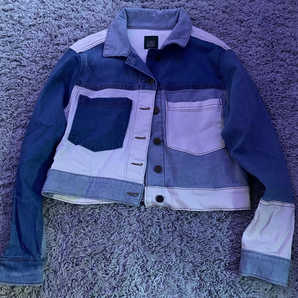Multi blue colored jean jacket